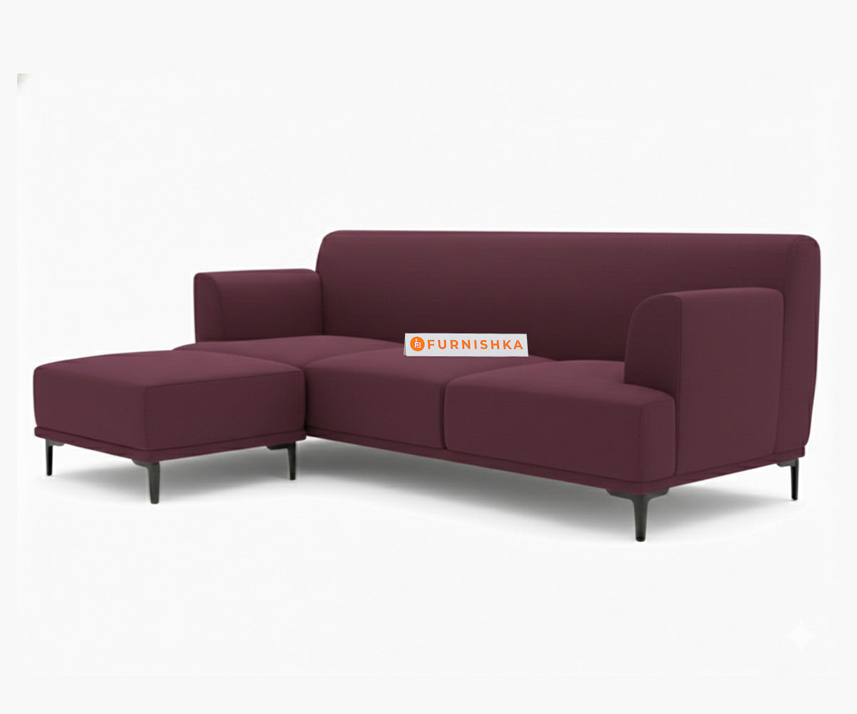 Liam 2 Seater L Shape Sofa LHS - Red Wine - Furnishka