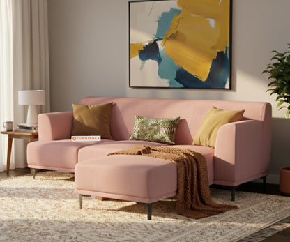 Liam 2 Seater L Shape Sofa RHS - Flamingo Pink - Furnishka