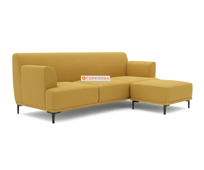 Liam 2 Seater L Shape Sofa RHS - Mustard Yellow - Furnishka