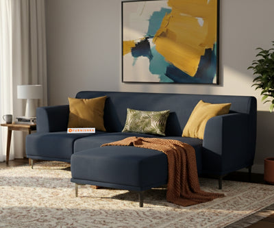Liam 2 Seater L Shape Sofa RHS - Persian Blue