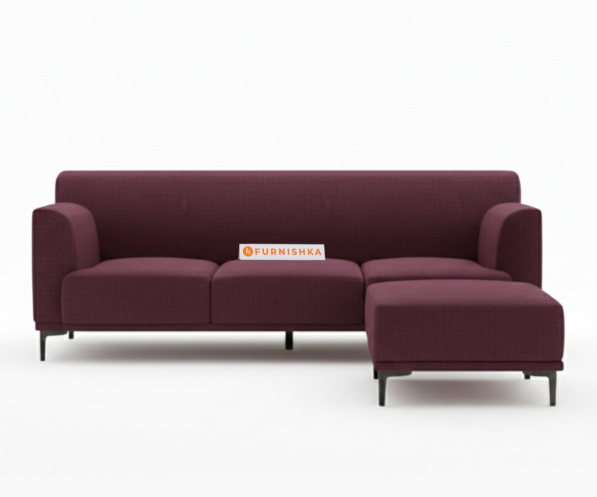 Liam 2 Seater L Shape Sofa RHS - Red Wine - Furnishka