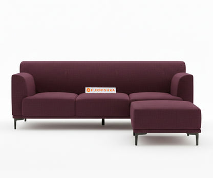 Liam 2 Seater L Shape Sofa RHS - Red Wine - Furnishka