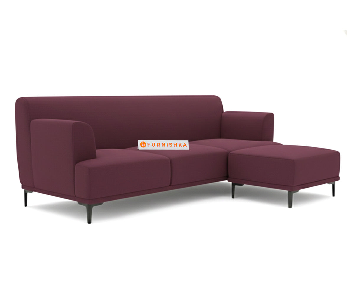 Liam 2 Seater L Shape Sofa RHS - Red Wine - Furnishka