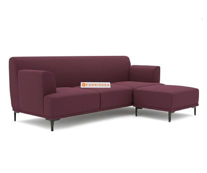Liam 2 Seater L Shape Sofa RHS - Red Wine - Furnishka