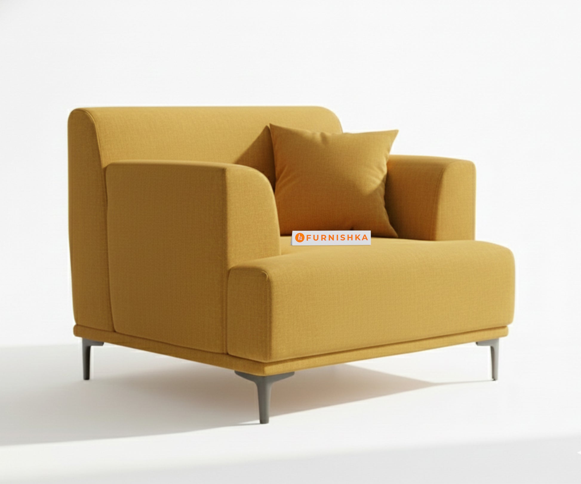 Liam 3+1+1 Seater Sofa Set - Mustard Yellow - Furnishka 