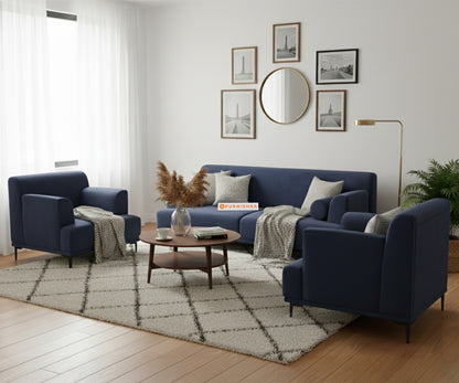 Liam 3+1+1 Seater Sofa Set - Persian Blue - Furnishka 