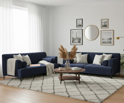 Liam 3+2 Seater Sofa Set - Persian Blue
