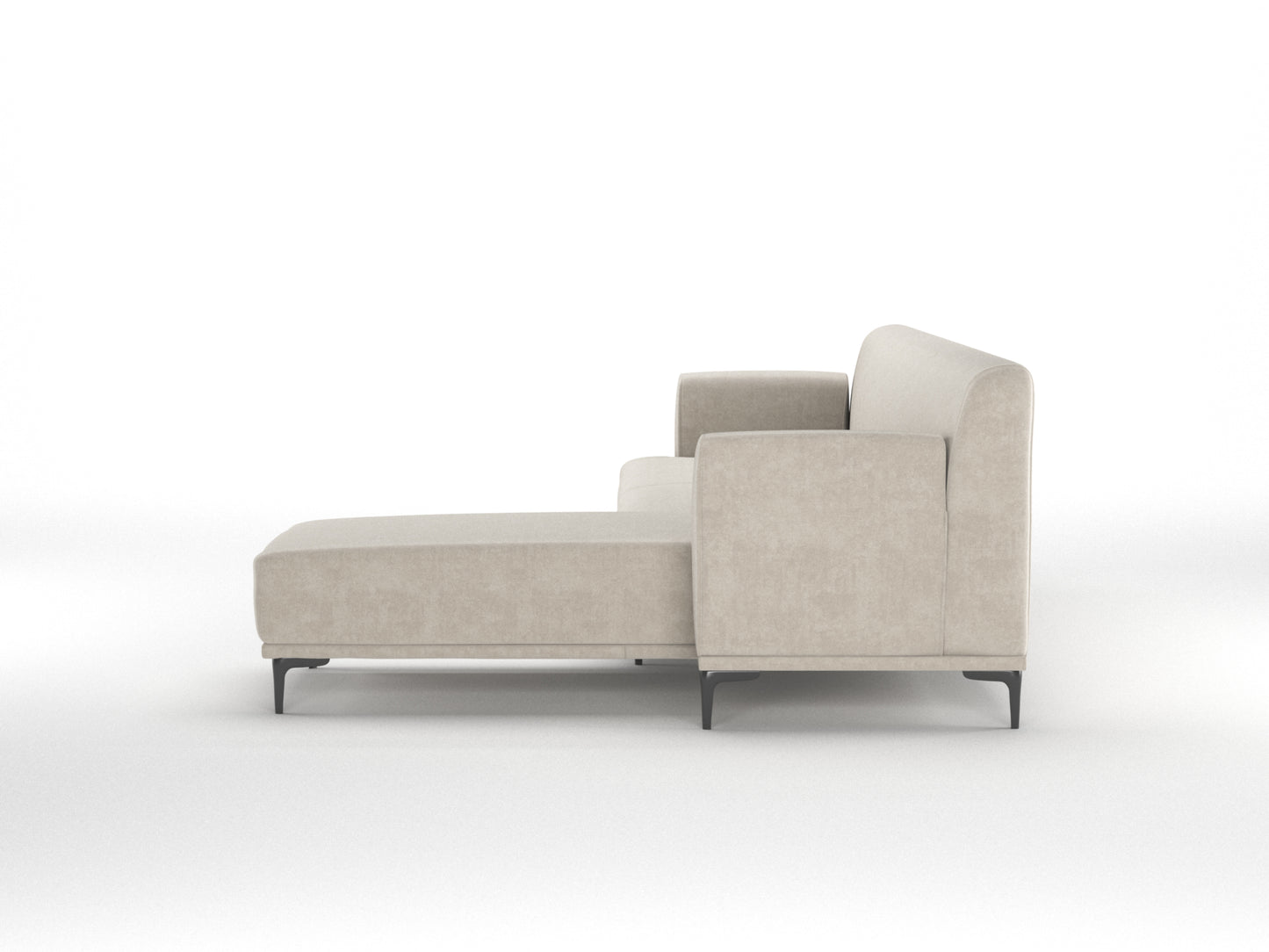 Liam 3 Seater L Shape Sofa - RHS Light Beige - Furnishka 