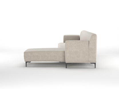Liam 3 Seater L Shape Sofa - RHS Light Beige - Furnishka 