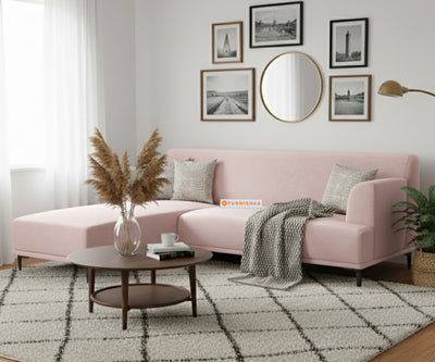 Liam 3 Seater Sectional Sofa - LHS Flamingo Pink
