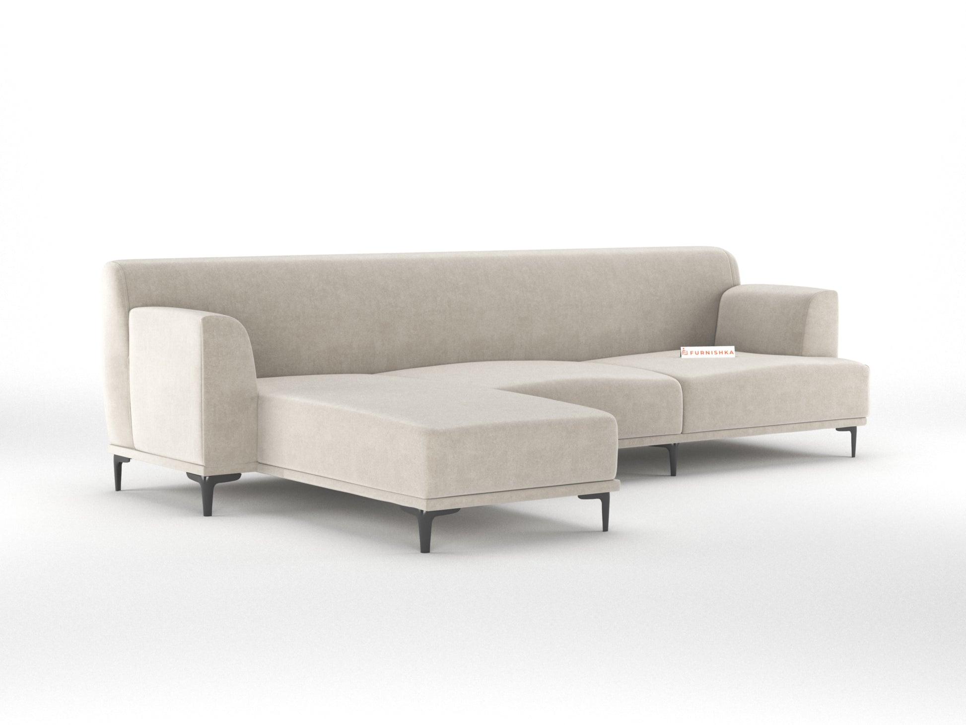 Liam 3 Seater Sectional Sofa LHS -Light Beige - Furnishka