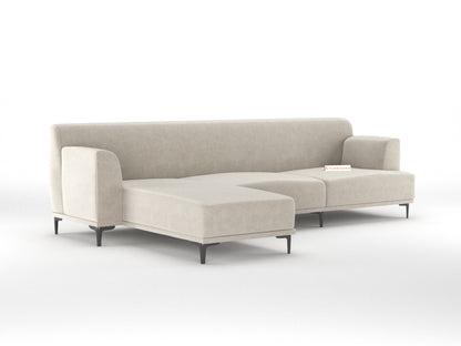 Liam 3 Seater Sectional Sofa LHS -Light Beige - Furnishka