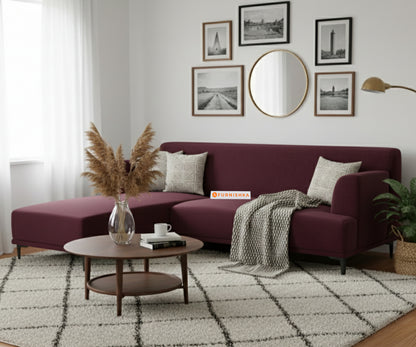 Liam 3 Seater Sectional Sofa - LHS Red Wine - Furnishka