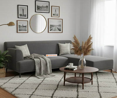 Liam 3 Seater Sectional Sofa - RHS Space Grey