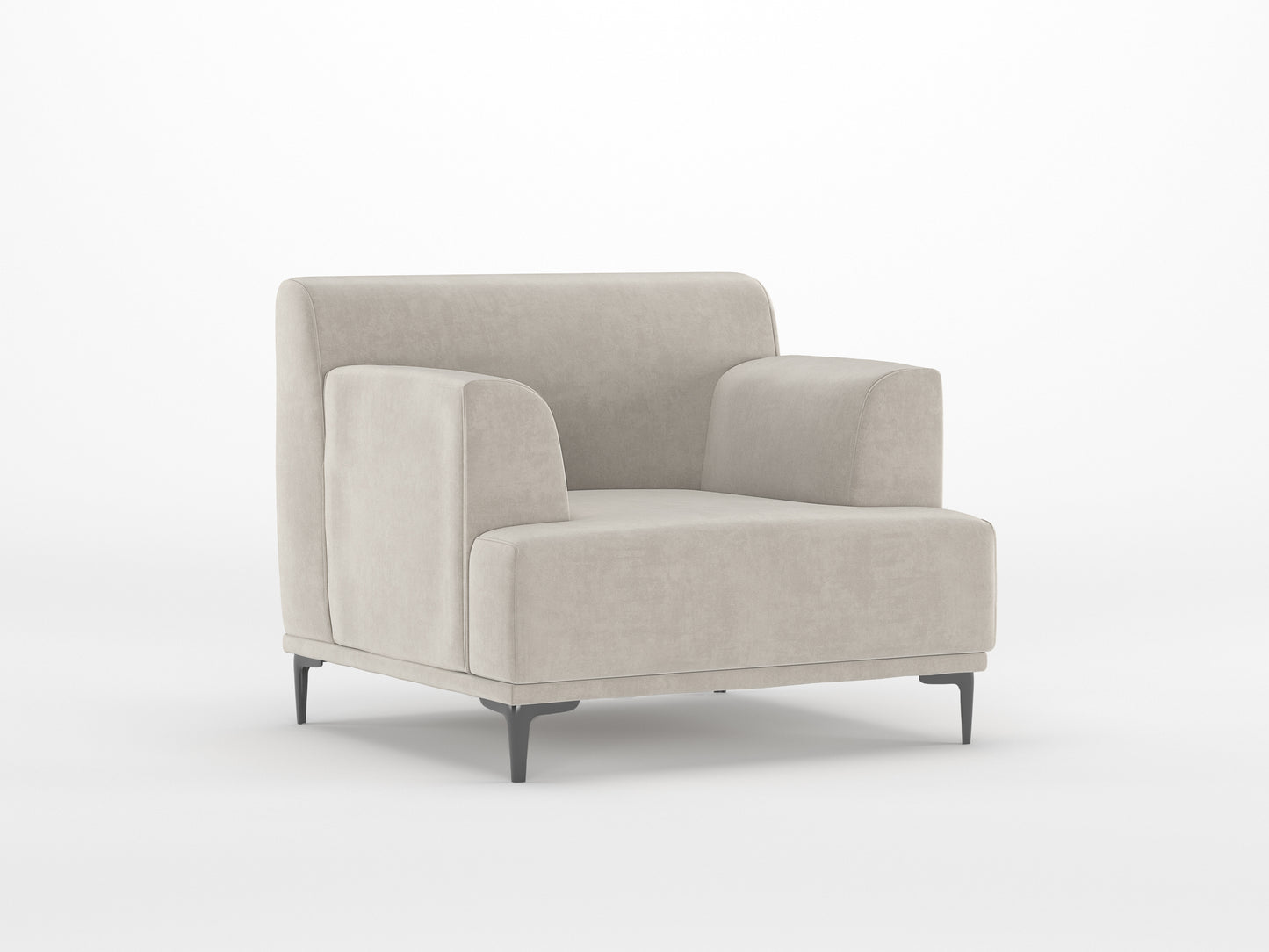 Liam Sofa 1 Seater Light Beige - Furnishka 