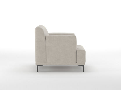 Liam Sofa 1 Seater Light Beige - Furnishka 