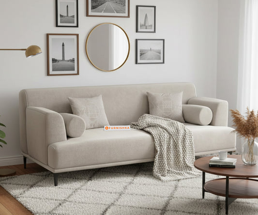 Liam Sofa 3 Seater Light Beige - Furnishka