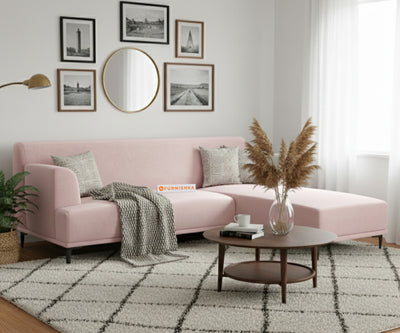 Liam 3 Seater L Shape Sofa - RHS Flamingo Pink