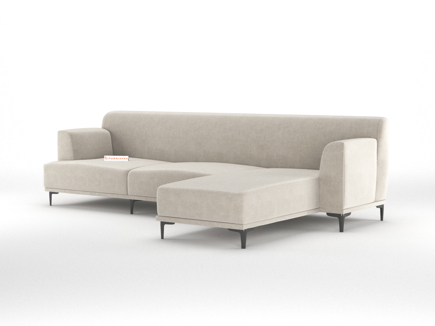 Liam 3 Seater L Shape Sofa - RHS Light Beige