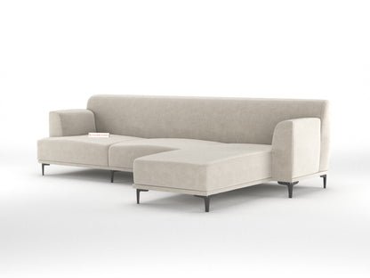Liam 3 Seater L Shape Sofa - RHS Light Beige