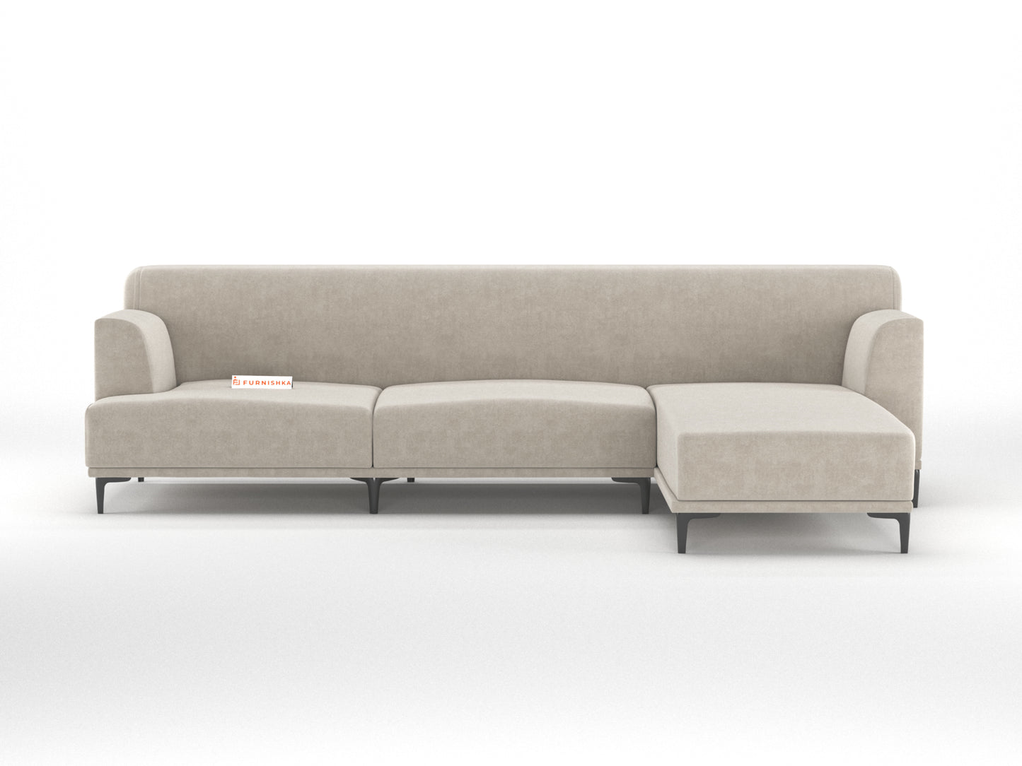 Liam 3 Seater L Shape Sofa - RHS Light Beige