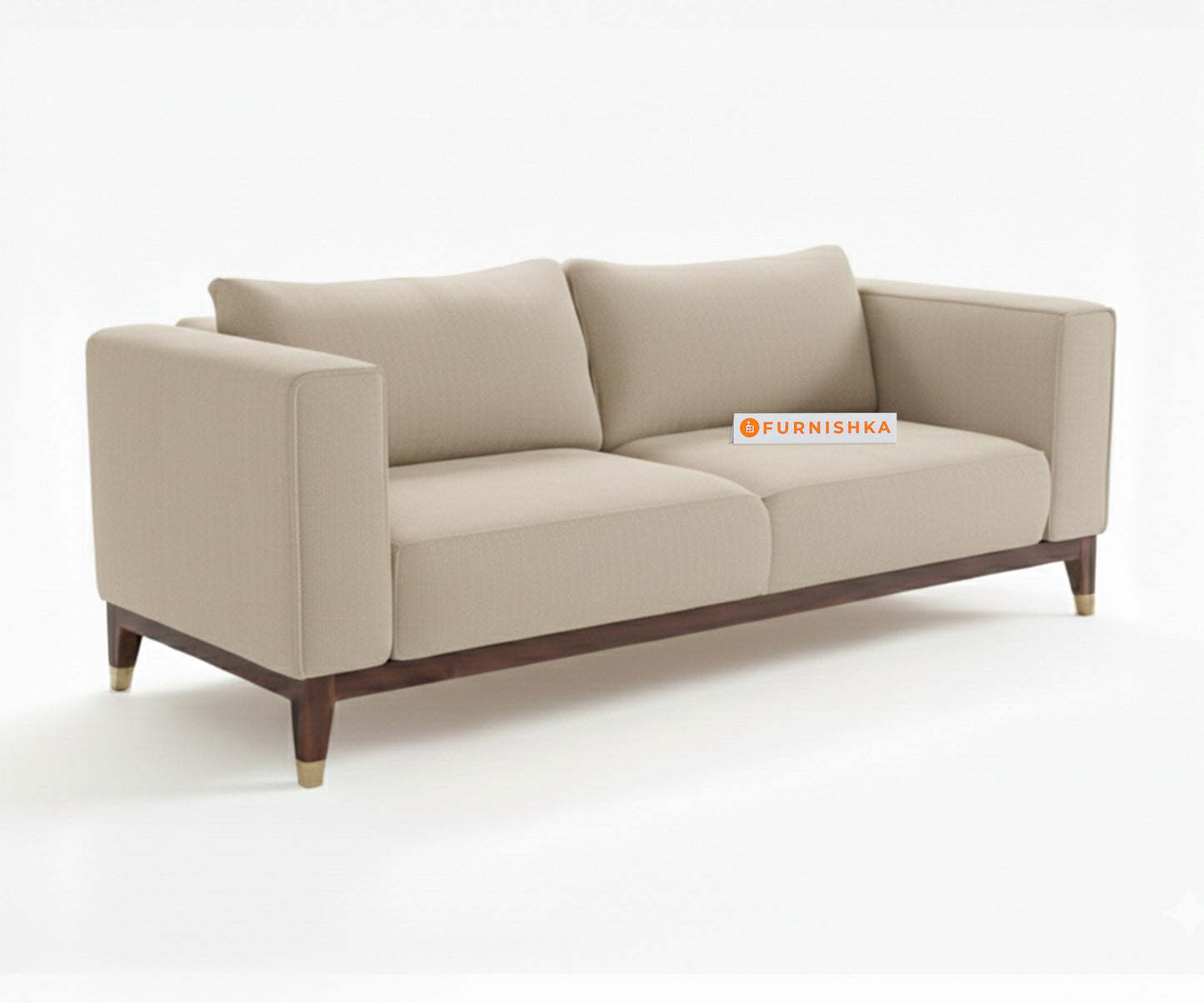 Linda 3+1+1 Seater Sofa Set  Light Beige - Furnishka 