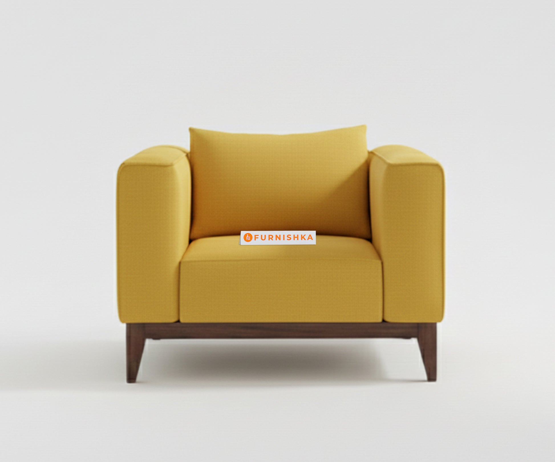 Linda 3+1+1 Seater Sofa Set  Mustard Yellow - Furnishka 