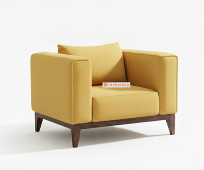 Linda 3+1+1 Seater Sofa Set  Mustard Yellow - Furnishka 