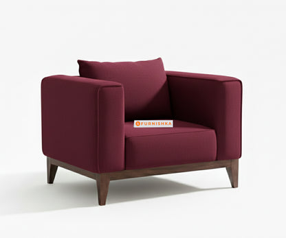 Linda 3+1+1 Seater Sofa Set  Red Wine - Furnishka 