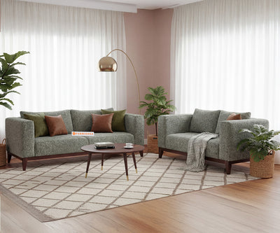 Linda 3+2 Seater Sofa Set With Anthology Fabric Green