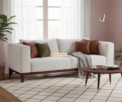 Linda 3 Seater Sofa Set With Anthology Fabric Light Beige