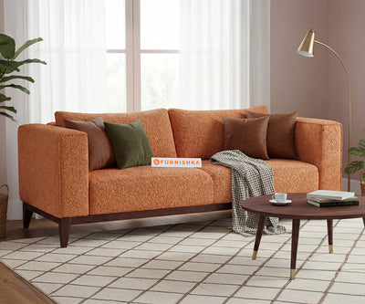 Linda 3 Seater Sofa Set With Anthology Fabric Orange