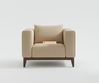 Linda Sofa 1 Seater Light Beige - Furnishka 