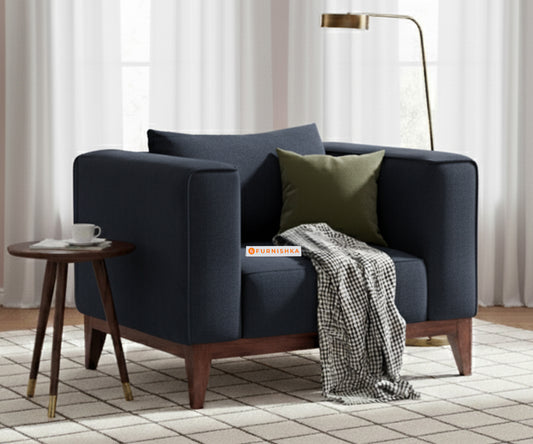 Linda Sofa 1 Seater Persian Blue - Furnishka