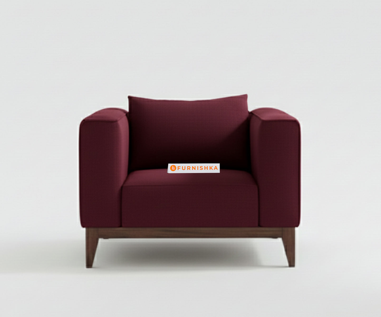 Linda Sofa 1 Seater Red Wine - Furnishka 