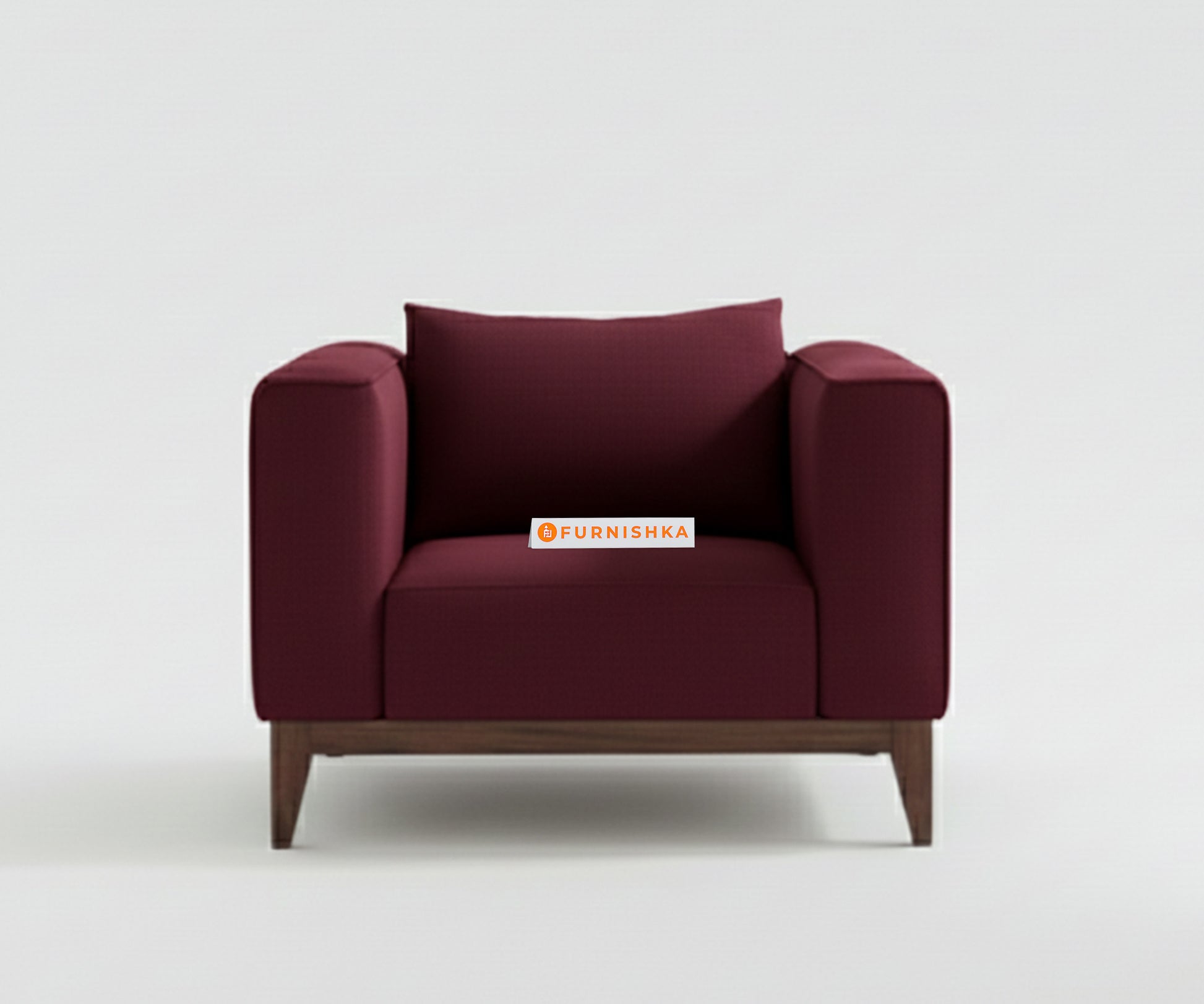 Linda Sofa 1 Seater Red Wine - Furnishka 
