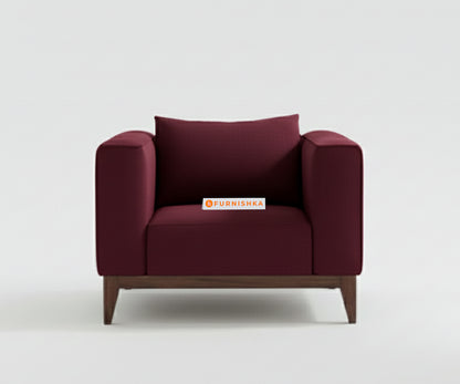 Linda Sofa 1 Seater Red Wine - Furnishka 