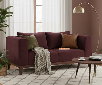 Linda Sofa 2 Seater Red Wine - Furnishka 