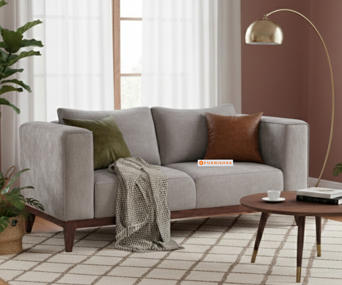 Linda Sofa 2 Seater  Space Grey - Furnishka 