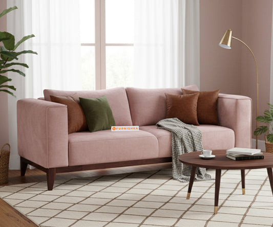 Linda Sofa 3 Seater Flamingo Pink - Furnishka
