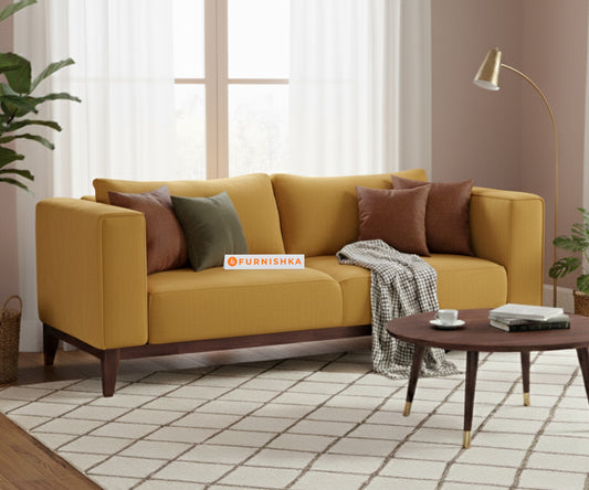 Linda Sofa 3 Seater Mustard Yellow - Furnishka 