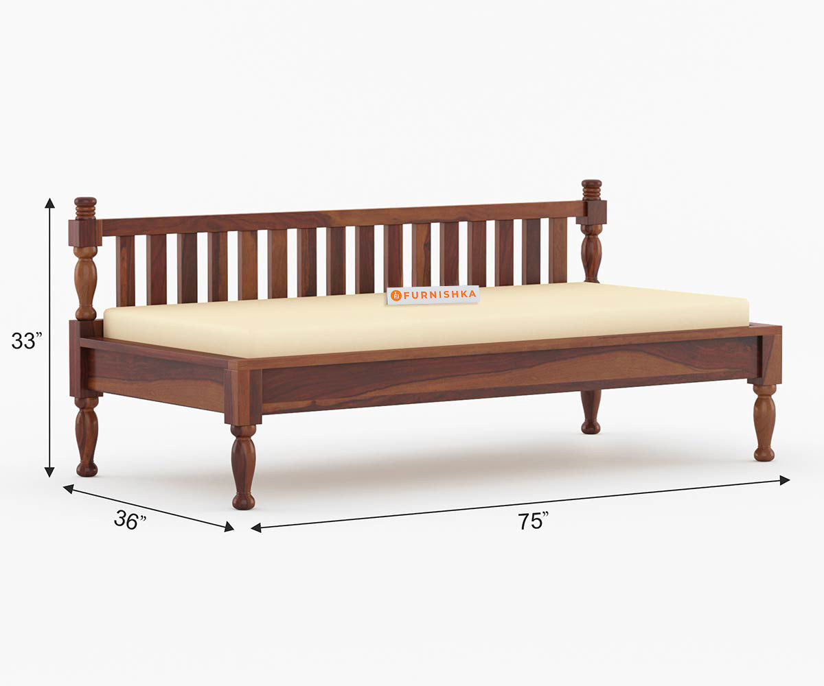 Lizea Sheesham Wood Diwan - Furnishka 