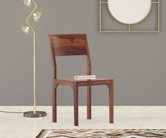 Low Back Sheesham Wood Dining Chair - Furnishka 