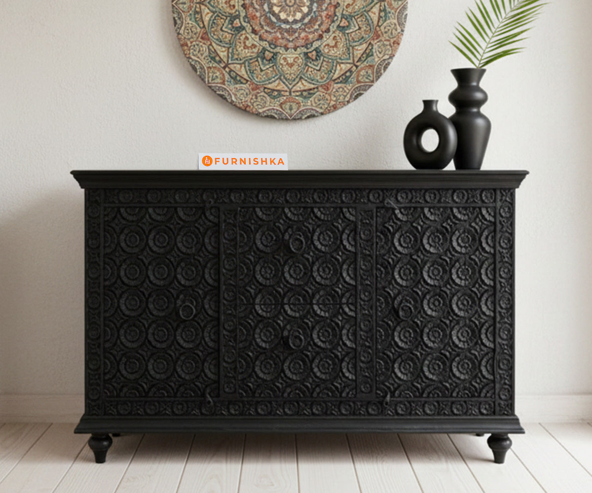 Luxora Triple Door Cabinet & Storage Distressed - Furnishka 