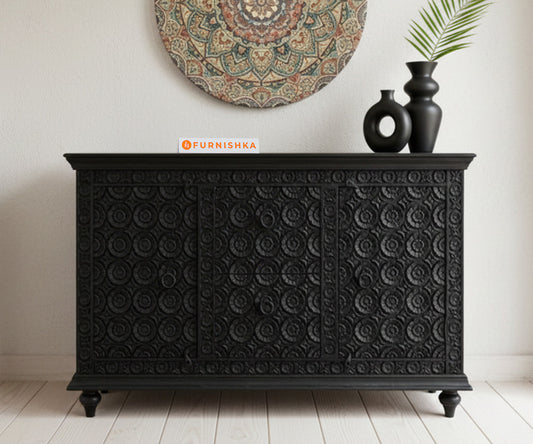 Luxora Triple Door Cabinet & Storage Distressed - Furnishka 