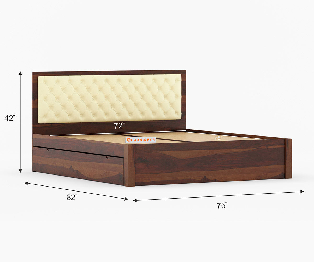 Marco Sheesham wood With Drawer Storage Bed - King Size