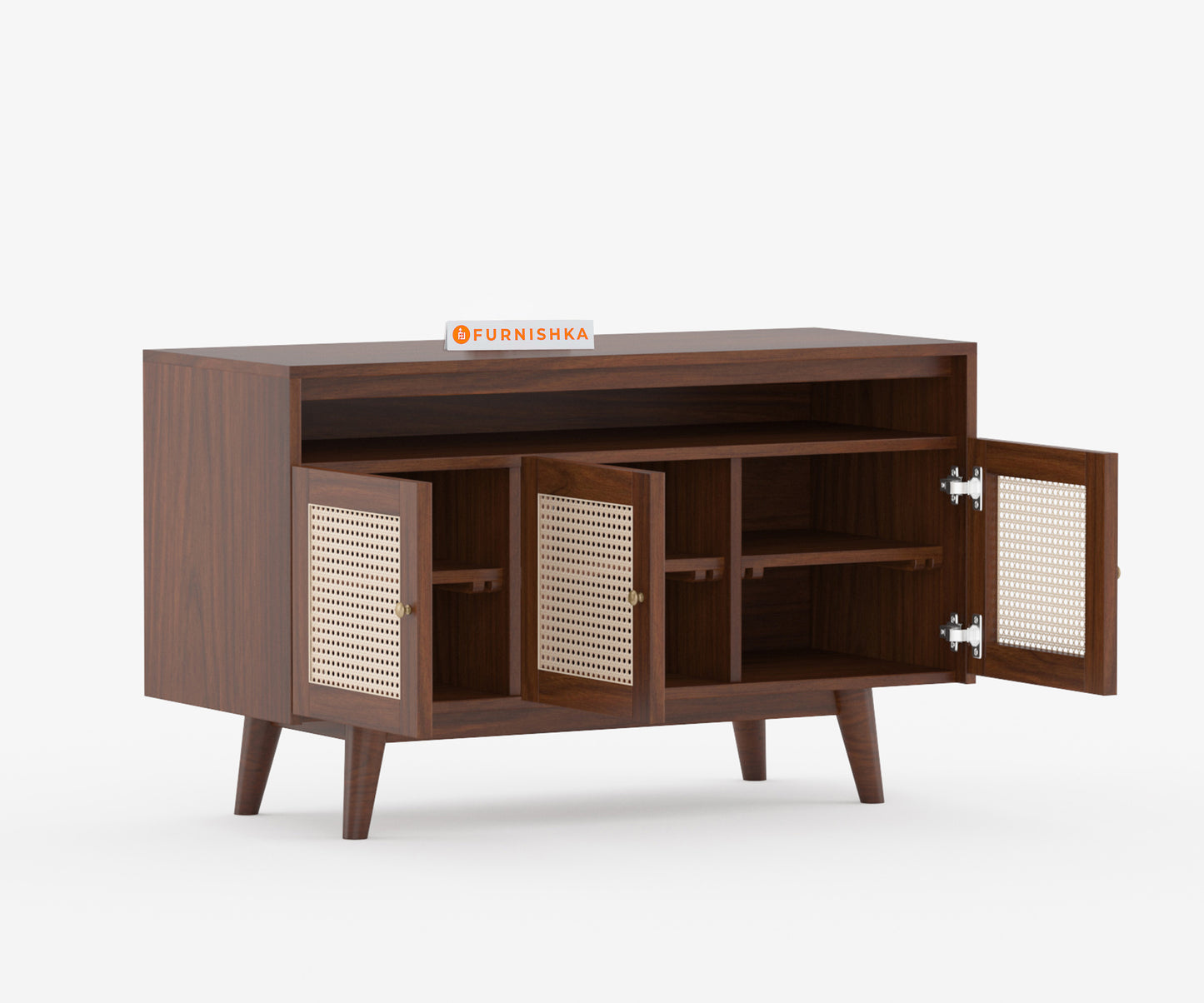 Mike Acacia Wood Triple Door Chest of Drawers