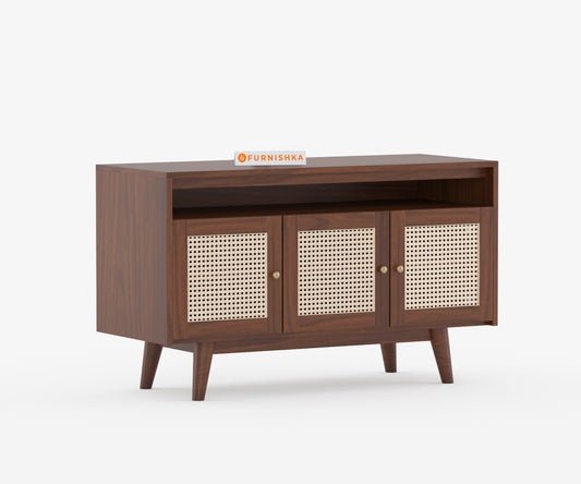 Mike Acacia Wood Triple Door Chest of Drawers