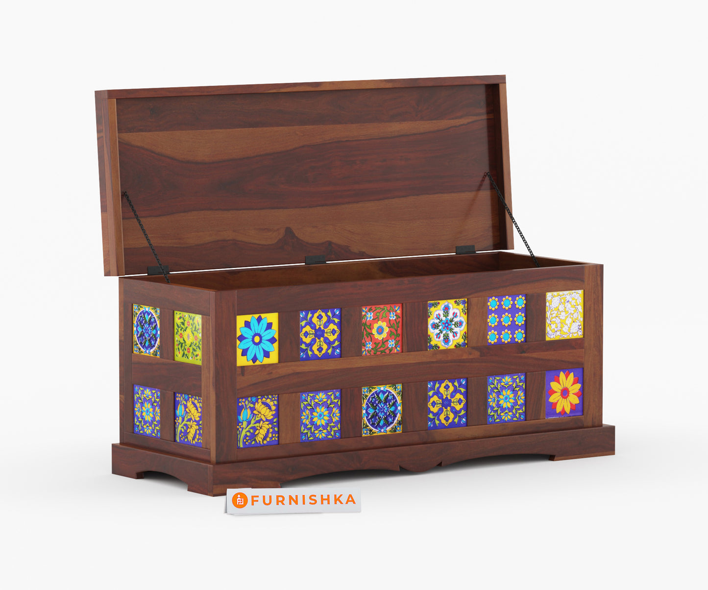 Mahwish Sheesham Wood Trunk Box - Furnishka 