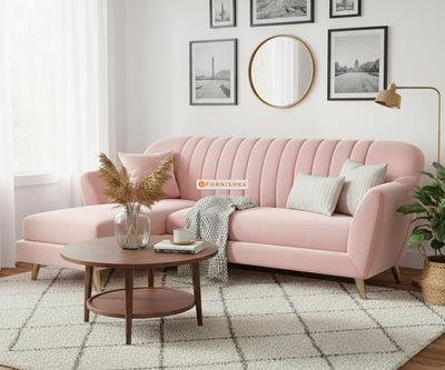 Marco 2 Seater L Shape Sofa LHS - Flamingo Pink